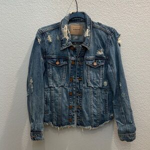 Blank NYC Distressed Blue Jean Jacket